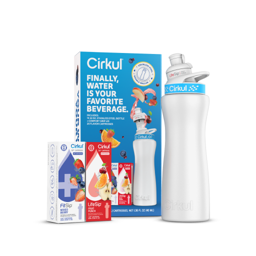 22oz. White Stainless Steel Bottle Starter Kit - Daily Set