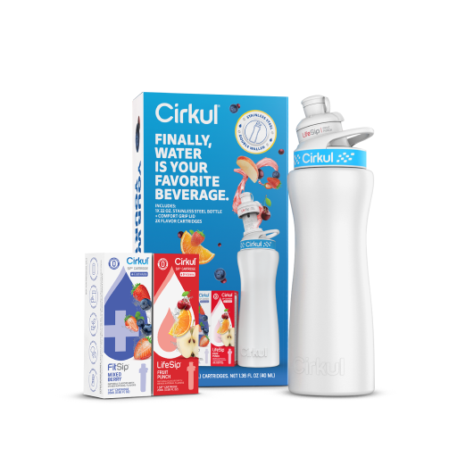 22oz. White Stainless Steel Bottle Starter Kit - Daily Set